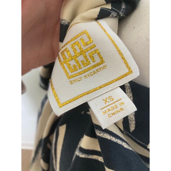 Emily McCarthy Navy and Cream Tuni Dress Sz XS - Picture 3 of 3